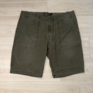 Roots Canada Shorts Mens 36 Green Canvas Utility Gorpcore Streetwear Outdoor